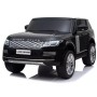 AUTO ELETTRICA PER BAMBINI RANGE ROVER NERA 2 POSTI R/C 12V SCHERMO MP4 ,SEDILE IN PELLE, LED