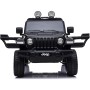 AUTO ELETTRICA PER BAMBINI JEEP WRANGLER RUBICON NERA CON RADIOCOMANDO 12V DASHBOARD E LED BCR