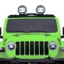 AUTO ELETTRICA PER BAMBINI JEEP WRANGLER RUBICON VERDE CON RADIOCOMANDO 12V DASHBOARD E LED BCR