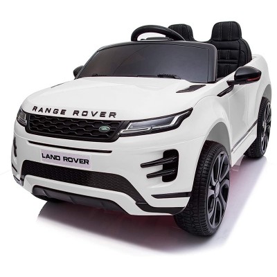 AUTO ELETTRICA PER BAMBINI RANGE ROVER EVOQUE BIANCA R/C 12V SCHERMO MP4 ,SEDILE IN PELLE, LED