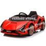 AUTO ELETTRICA PER BAMBINI LAMBORGHINI SIAN FKP37 ROSSA 12V R/C, SCHERMO MP4, LUCI E SEDILE IN PELLE